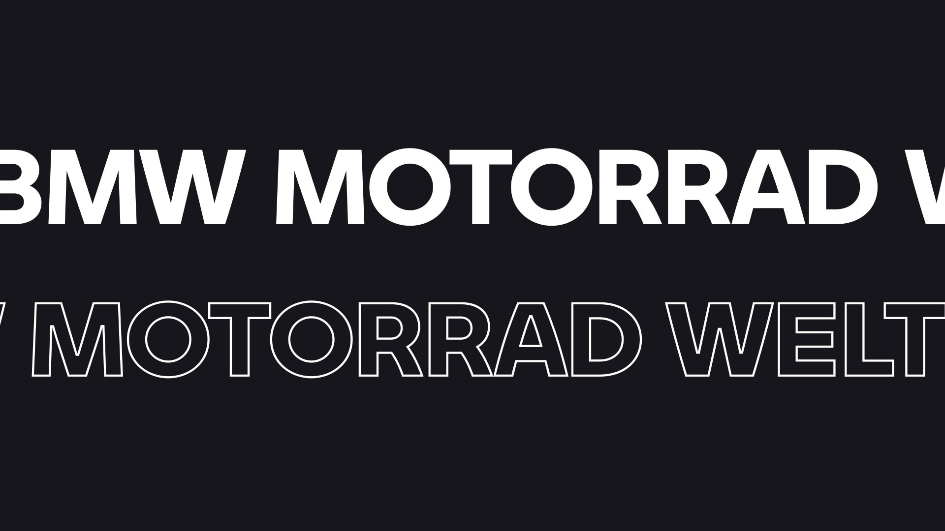 Schriftzug BMW Motorrad Welt als Video